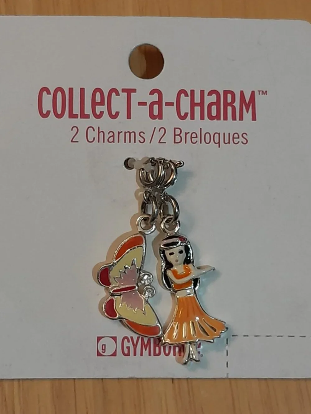 Gymboree Tropical Butterfly and Hula Dancer Charms Vintage 2005 Summer